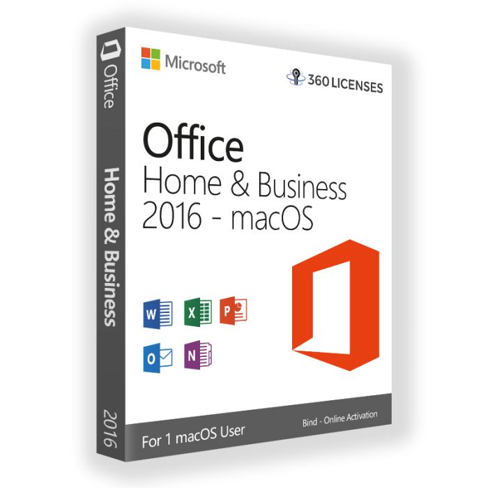 Microsoft Office 2016 Home and Business For Mac Bind OEM License(1 PC) – Lifetime Online Activation