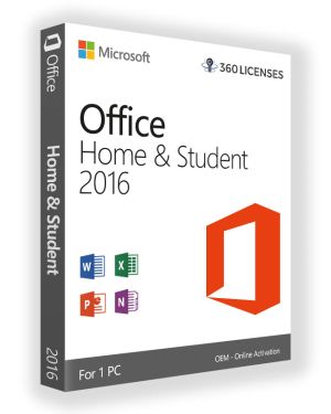 Microsoft Office 2016 Home and Student OEM Global License (1 PC) – Lifetime Online Activation