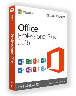 Microsoft Office 2016 Professional Plus Retail OEM License (1 PC) – Lifetime Online Activation